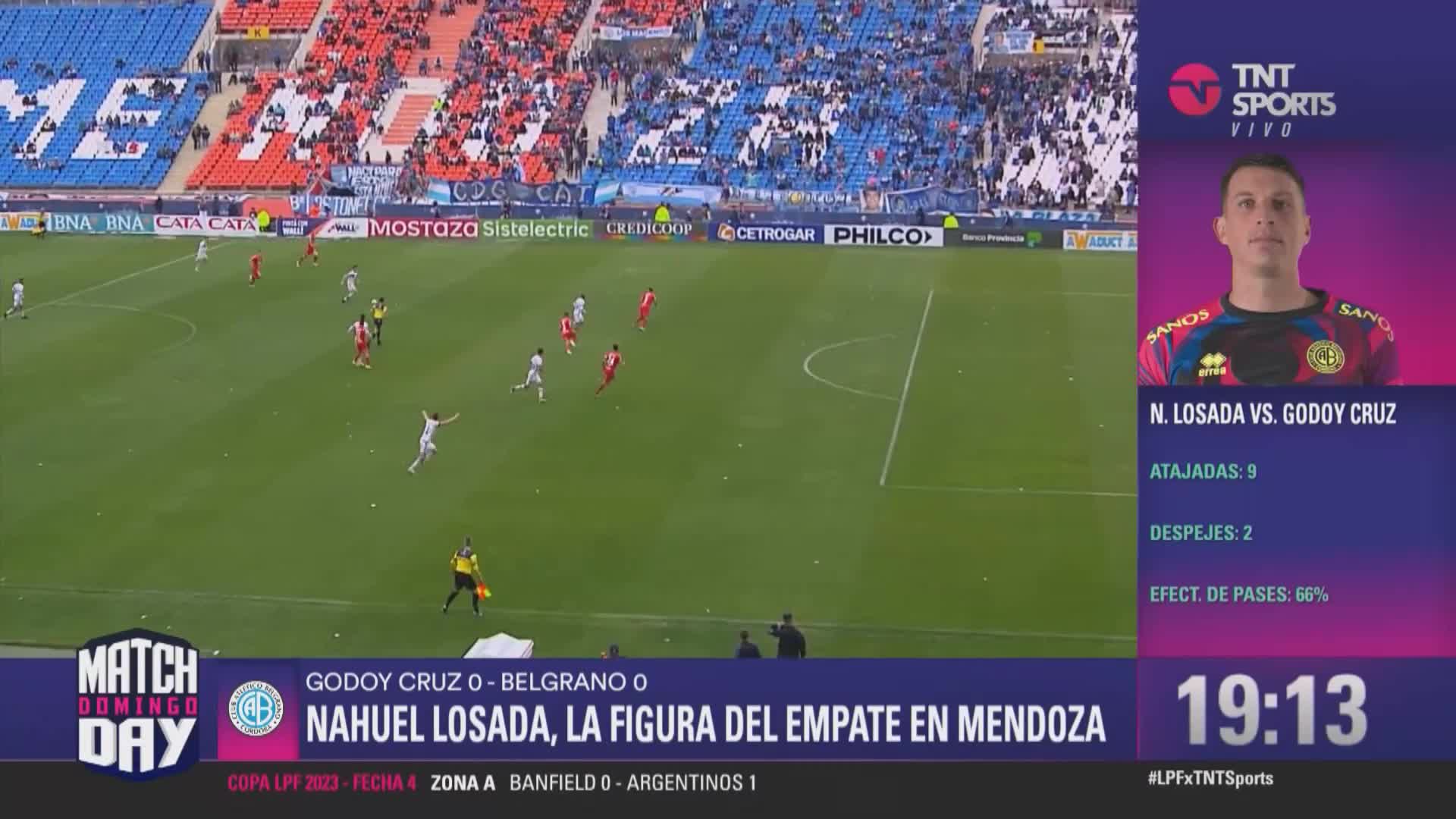 El show de "atajadones" de Losada ante Godoy Cruz