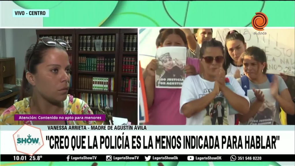 La madre de Agustín Ávila contra los padres de los detenidos