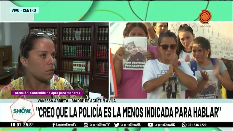 La madre de Agustín Ávila contra los padres de los detenidos