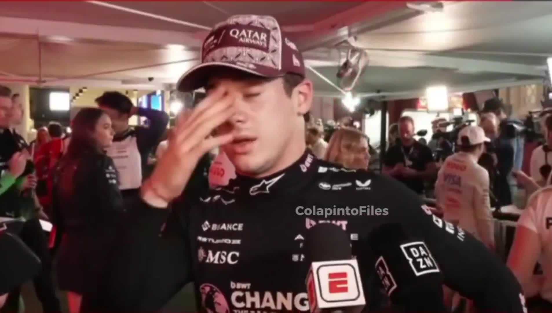 La decepción de Franco Colapinto tras la carrera  Sprint del Gran Premio de Qatar 