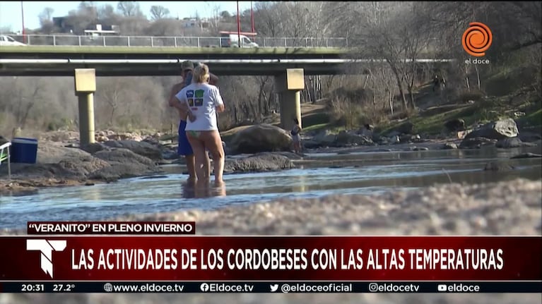 El río, la alternativa de los cordobeses para combatir el calor