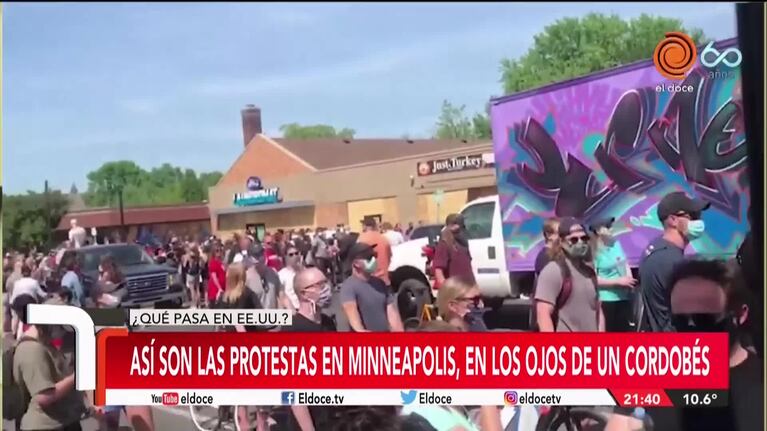 Protestas en Estados Unidos: la experiencia de un cordobés en Minneapolis