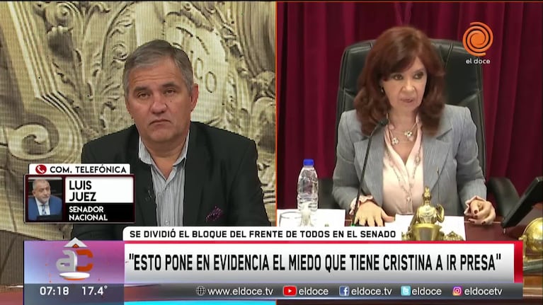 Luis Juez criticó la fractura del Frente de Todos y apuntó contra Cristina Kirchner