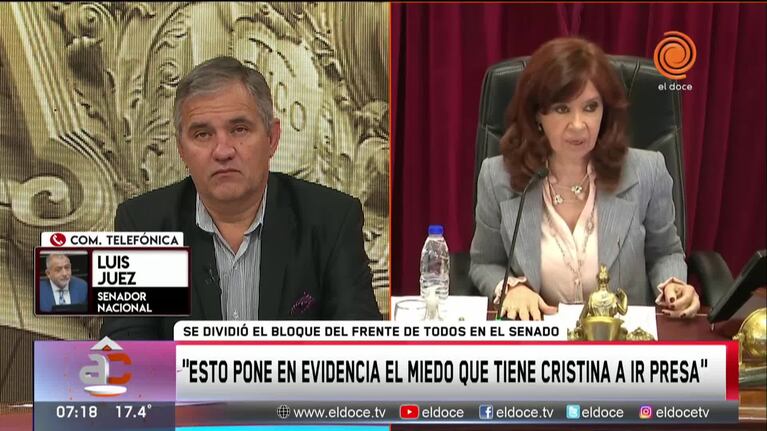 Luis Juez criticó la fractura del Frente de Todos y apuntó contra Cristina Kirchner