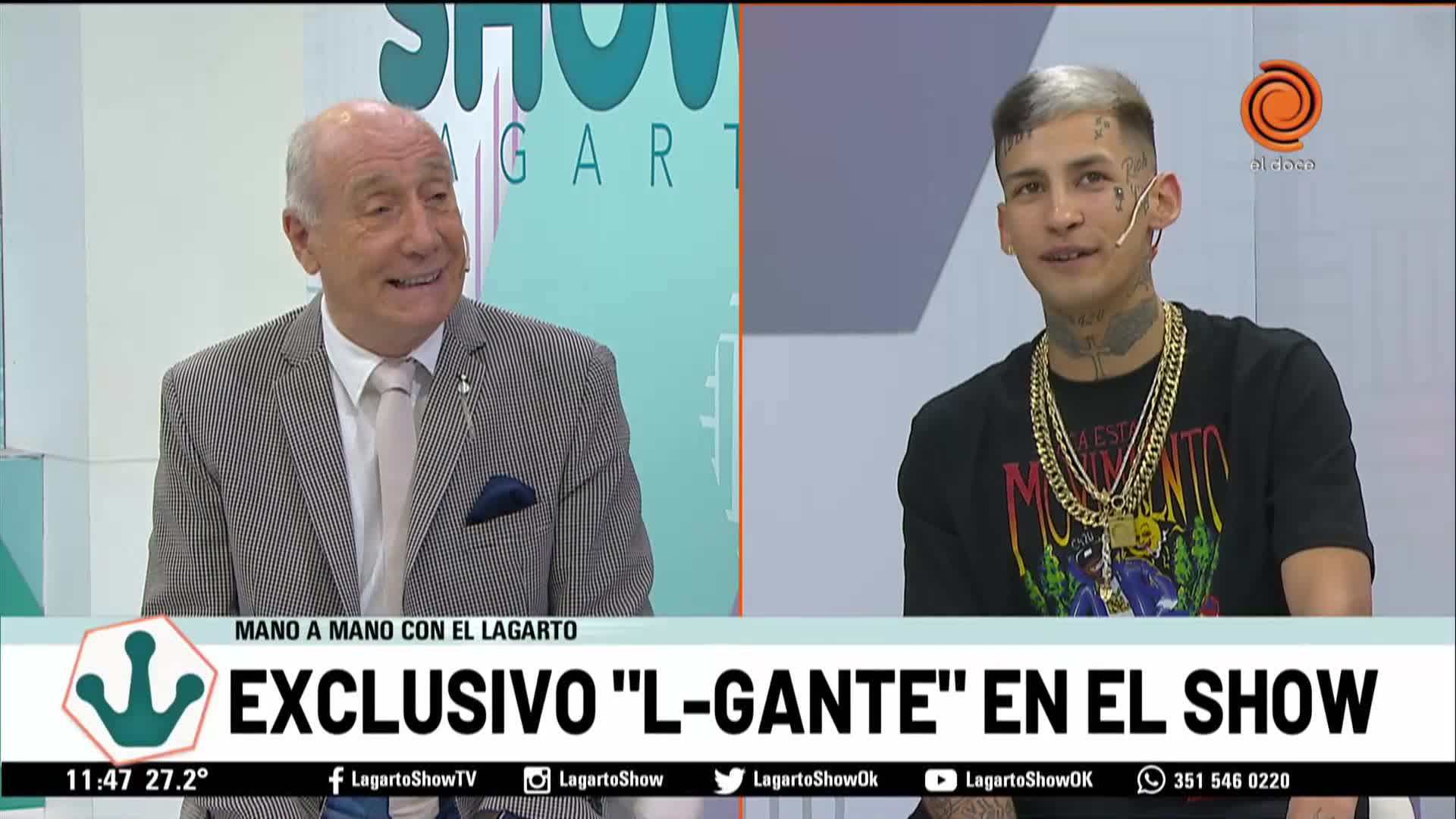 L-Gante en El Show del Lagarto: sus “macanas” y lo que se viene