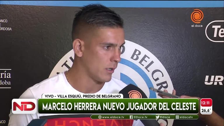 Belgrano presentó al defensor Marcelo Herrera