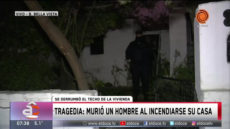 Se incendió su casa y murió: su nieto contó cómo ocurrió