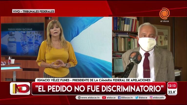 Jueces federales pidieron vacunarse: "No somos una casta"
