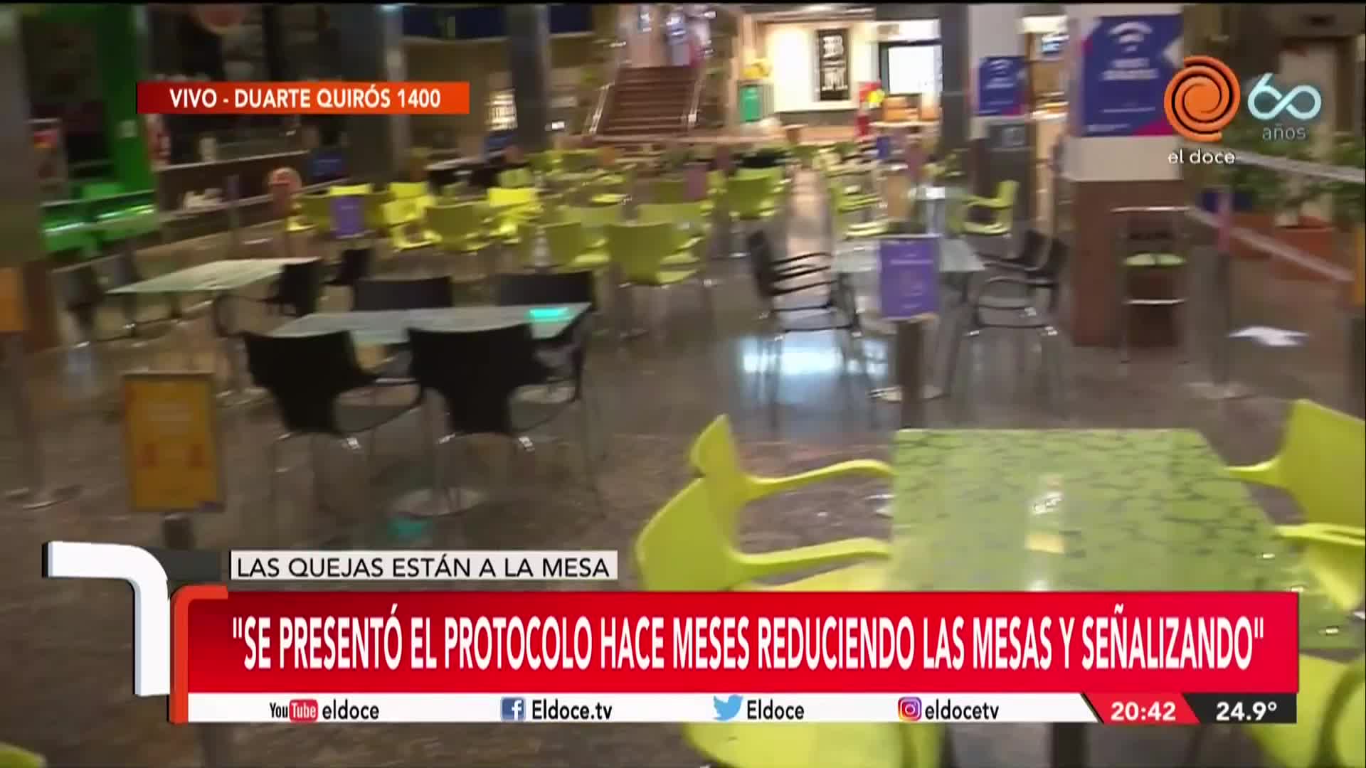 El patio de comidas del shopping sigue vallado: el reclamo de los comerciantes