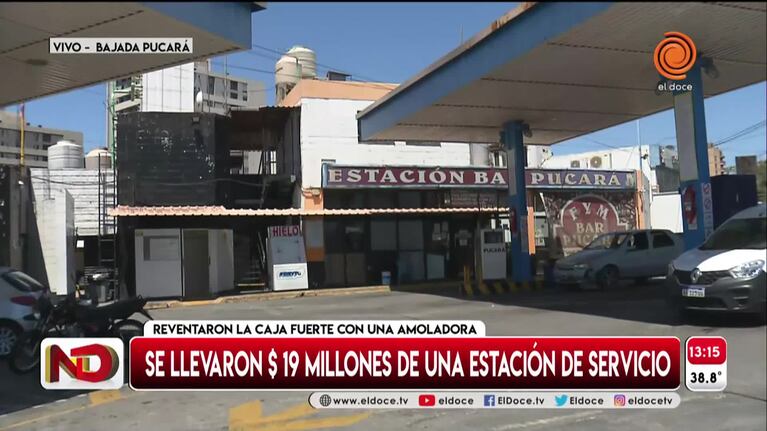 Robo millonario en una estación de gas