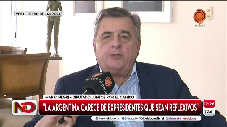 Negri apuntó contra Macri por el apoyo a Milei y lo trató de ingrato