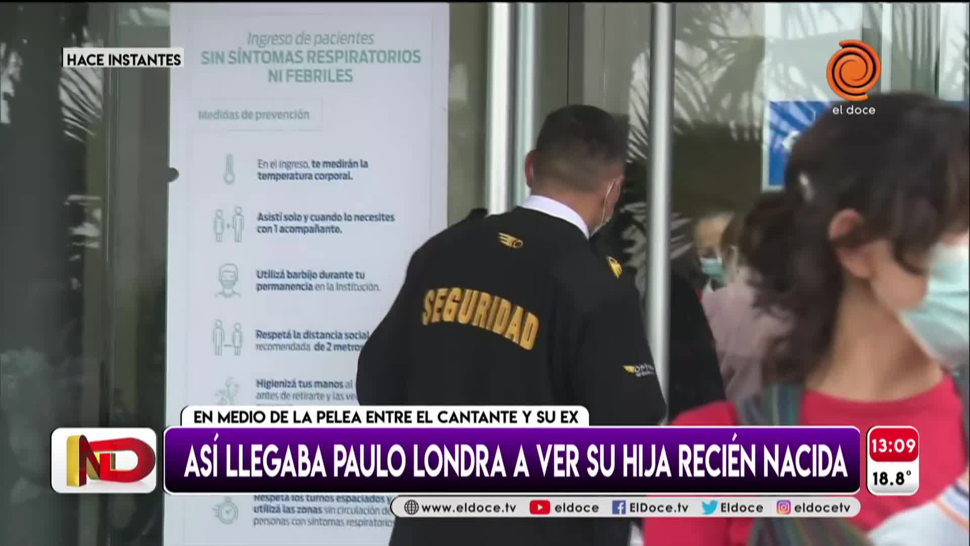 Así llegaba Paulo Londra al Sanatorio Allende