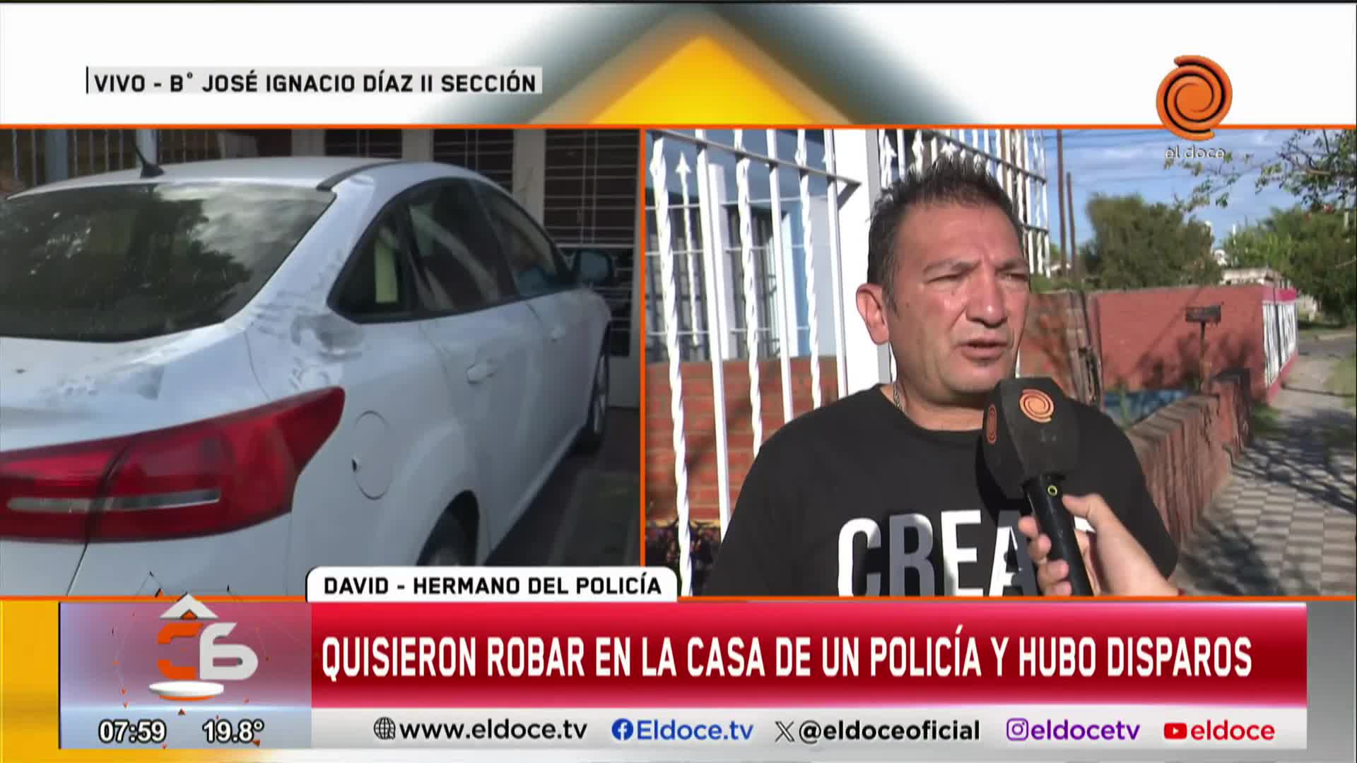 Entradera y tiros en la casa de un policía: la esposa y un ladrón, heridos