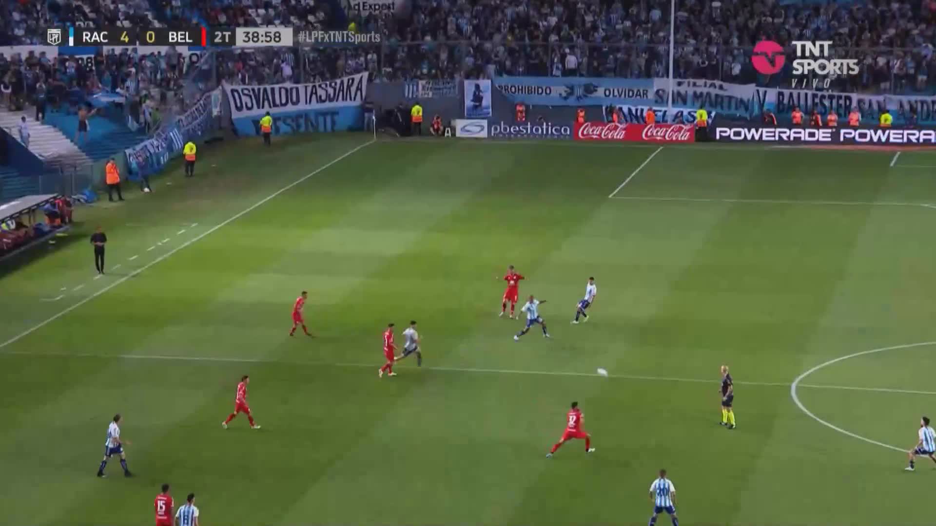 El gol de Ojeda para el 4 a 0 de Racing a Belgrano