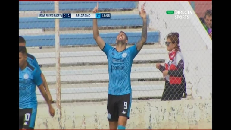 Vegetti le dio el 1-0 a Belgrano ante Brown en Madryn