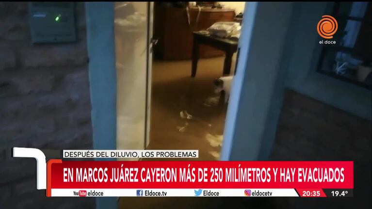 El caos en Marcos Juárez tras la intensa lluvia