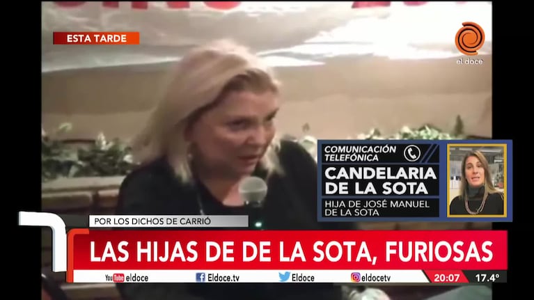 Candelaria De la Sota contra Elisa Carrió: "Su disculpa no registra coherencia"