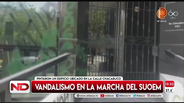 Violencia, corte de calles, daños a un edificio y más: así protestó el SUOEM