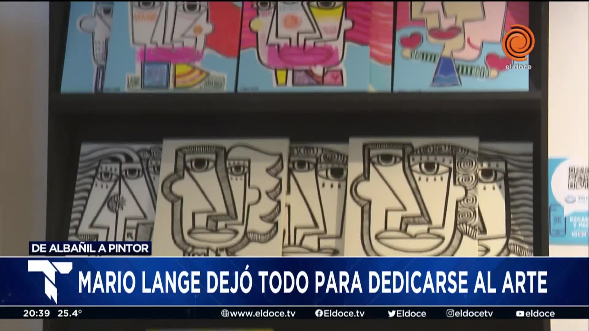 Mario Lange dejó todo para dedicarse al arte y sus obras están en 50 países