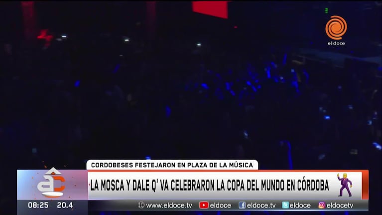 Así festejaron la Copa del Mundo La Mosca y Dale Q' Va en Córdoba