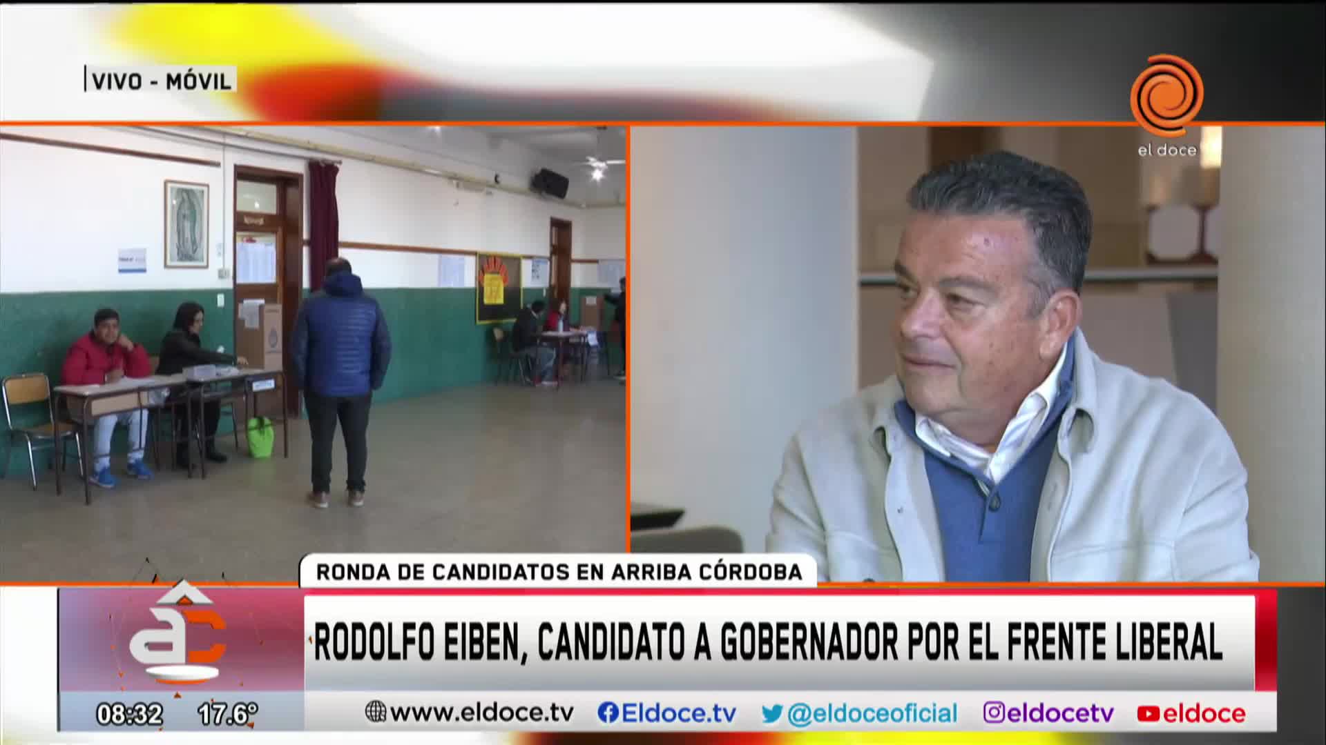 Ronda de candidatos: Eiben propuso el “guardapolvo blanco” para mejorar la educación