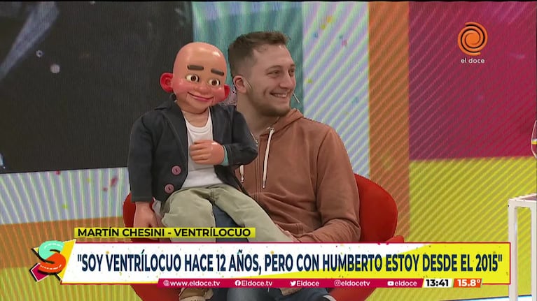 El ventrílocuo Martín Chesini con Humberto en Seguimos