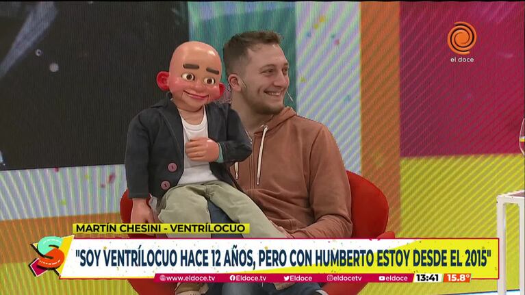 El ventrílocuo Martín Chesini con Humberto en Seguimos