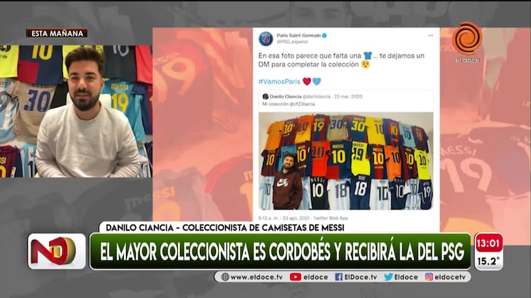 El mayor coleccionista de Messi es cordobés y ahora recibirá la del PSG