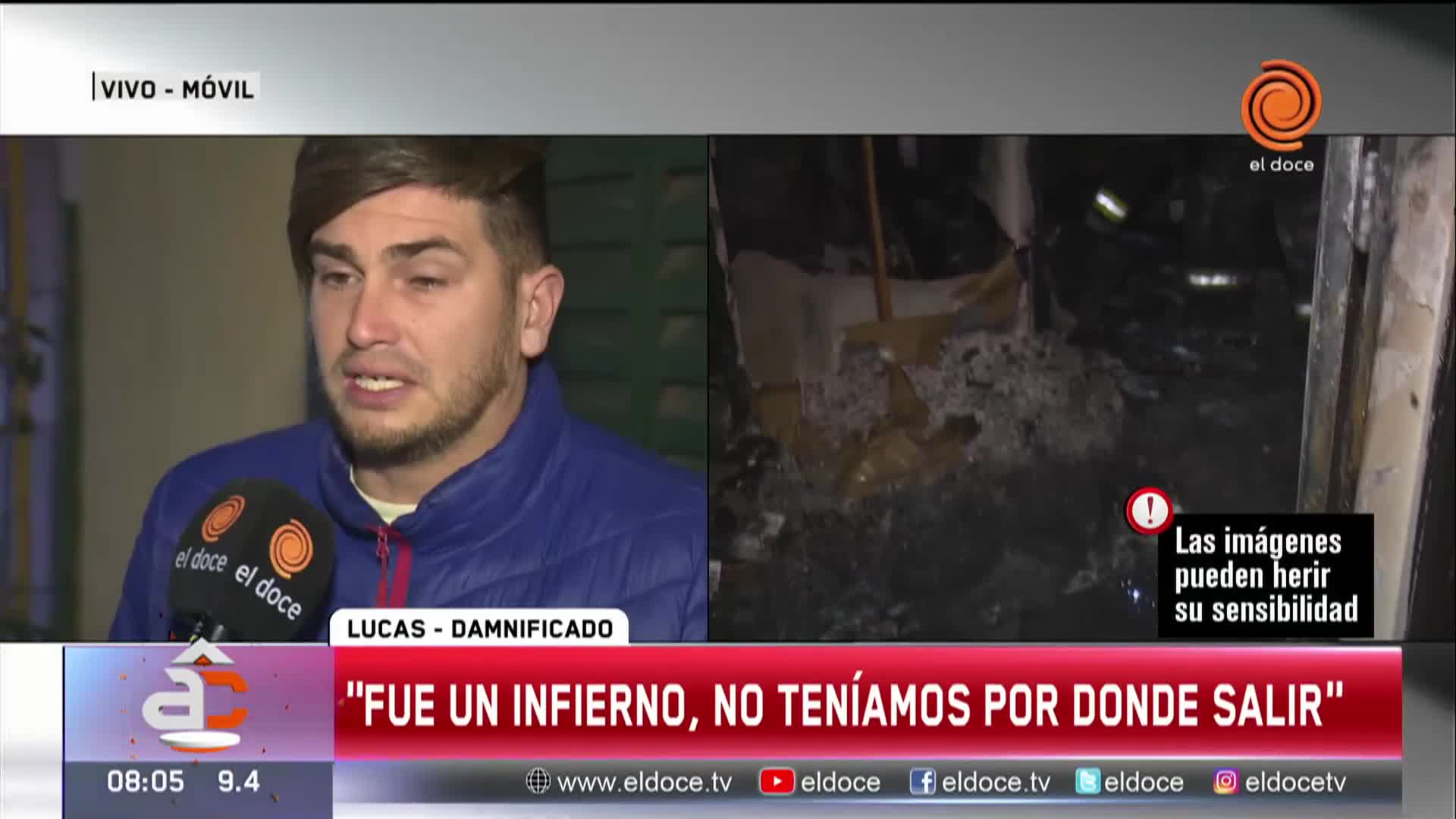 Se salvaron de un feroz incendio, pero perdieron todo 