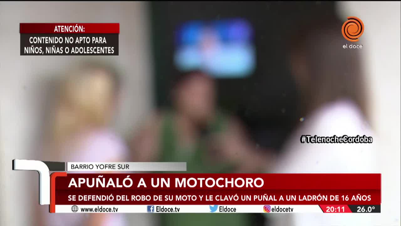 Se defendió de un robo y apuñaló a un motochoro