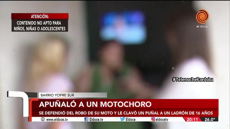 Se defendió de un robo y apuñaló a un motochoro