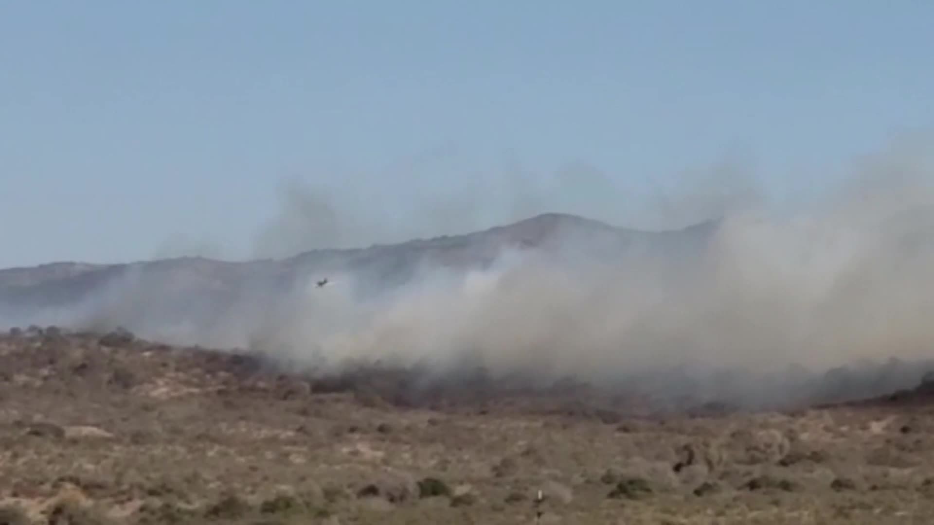 Furia en La Calera: el fuego avanzó sobre la ruta E-55