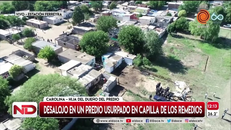 El desalojo, en imágenes: detalles del operativo en un terreno usurpado en Córdoba