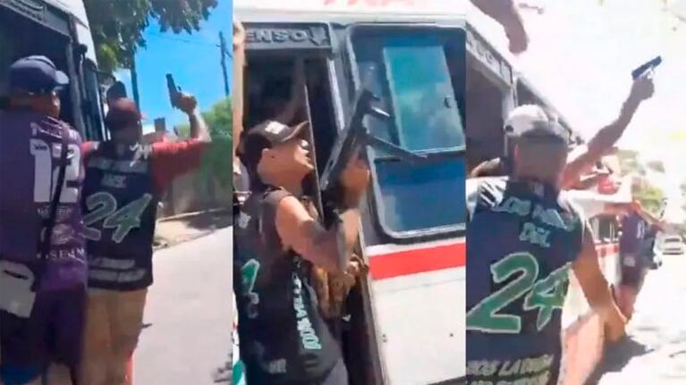Barras de Deportivo Laferrere mostraron armas camino a la cancha