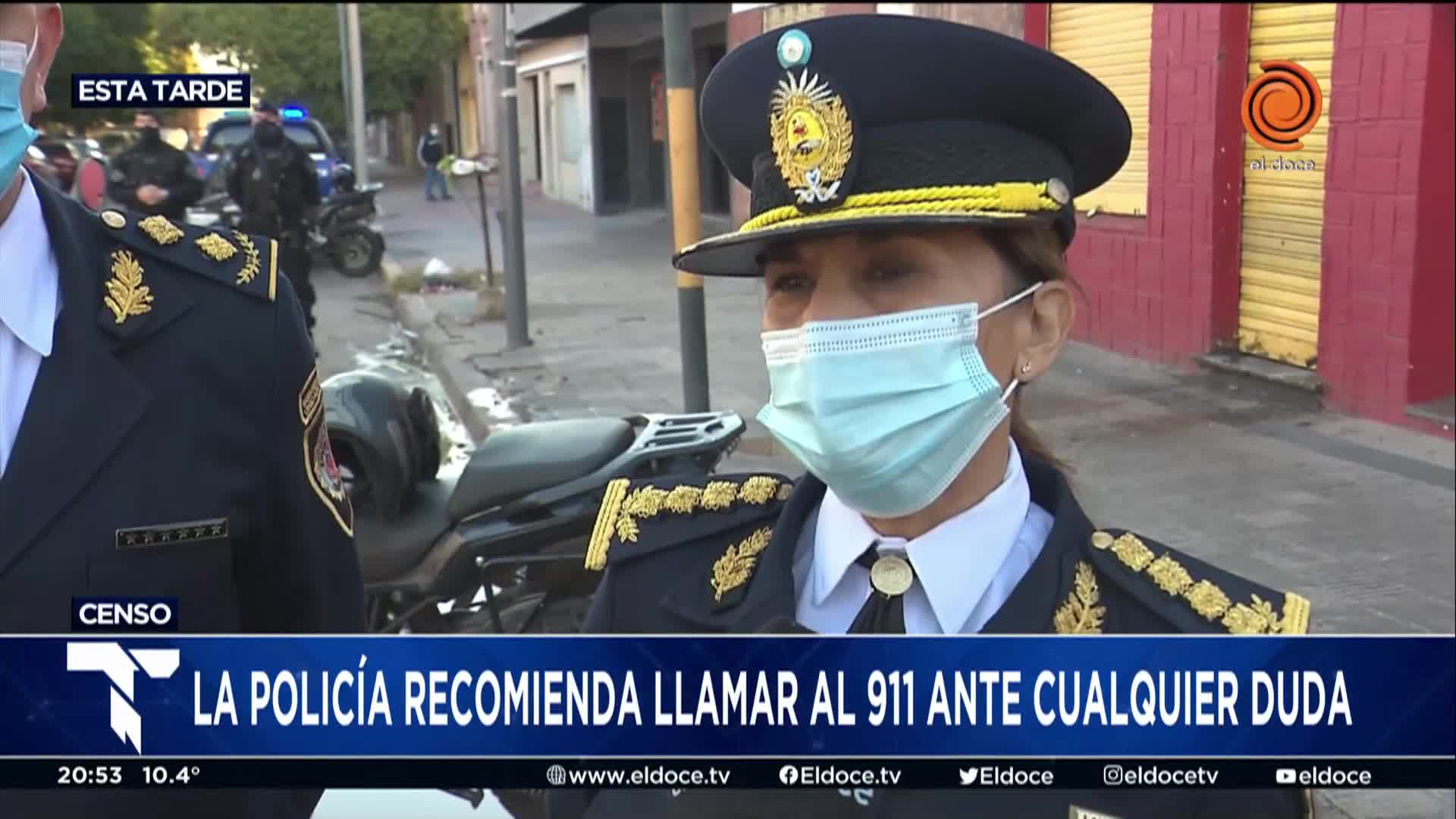 Censo: la Policía recomienda llamar al 911 ante cualquier duda