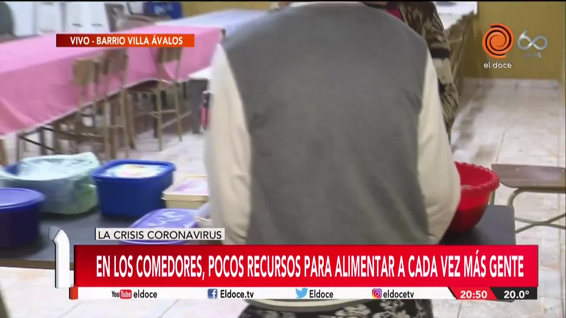 Comedores en cuarentena: más dificultades para alimentar a la gente