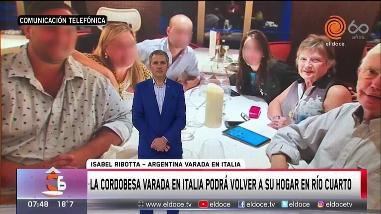 La cordobesa varada en Italia regresará a Río Cuarto