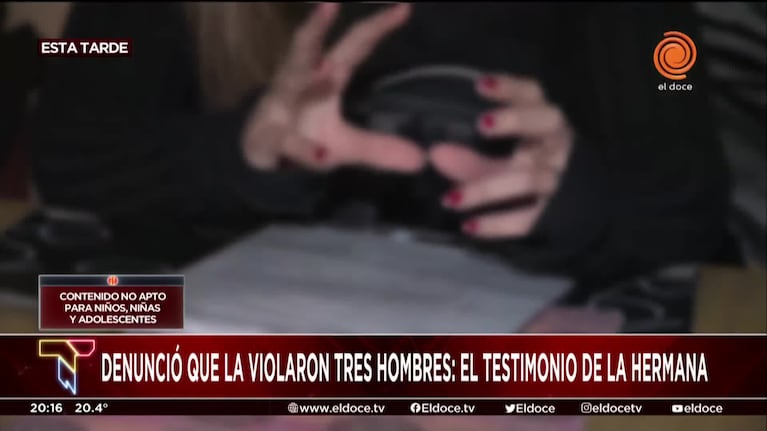 Denunció ser violada por tres hombres y está internada