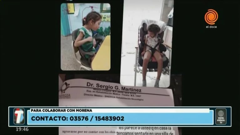 Una niña con parálisis cerebral lleva dos años esperando una silla