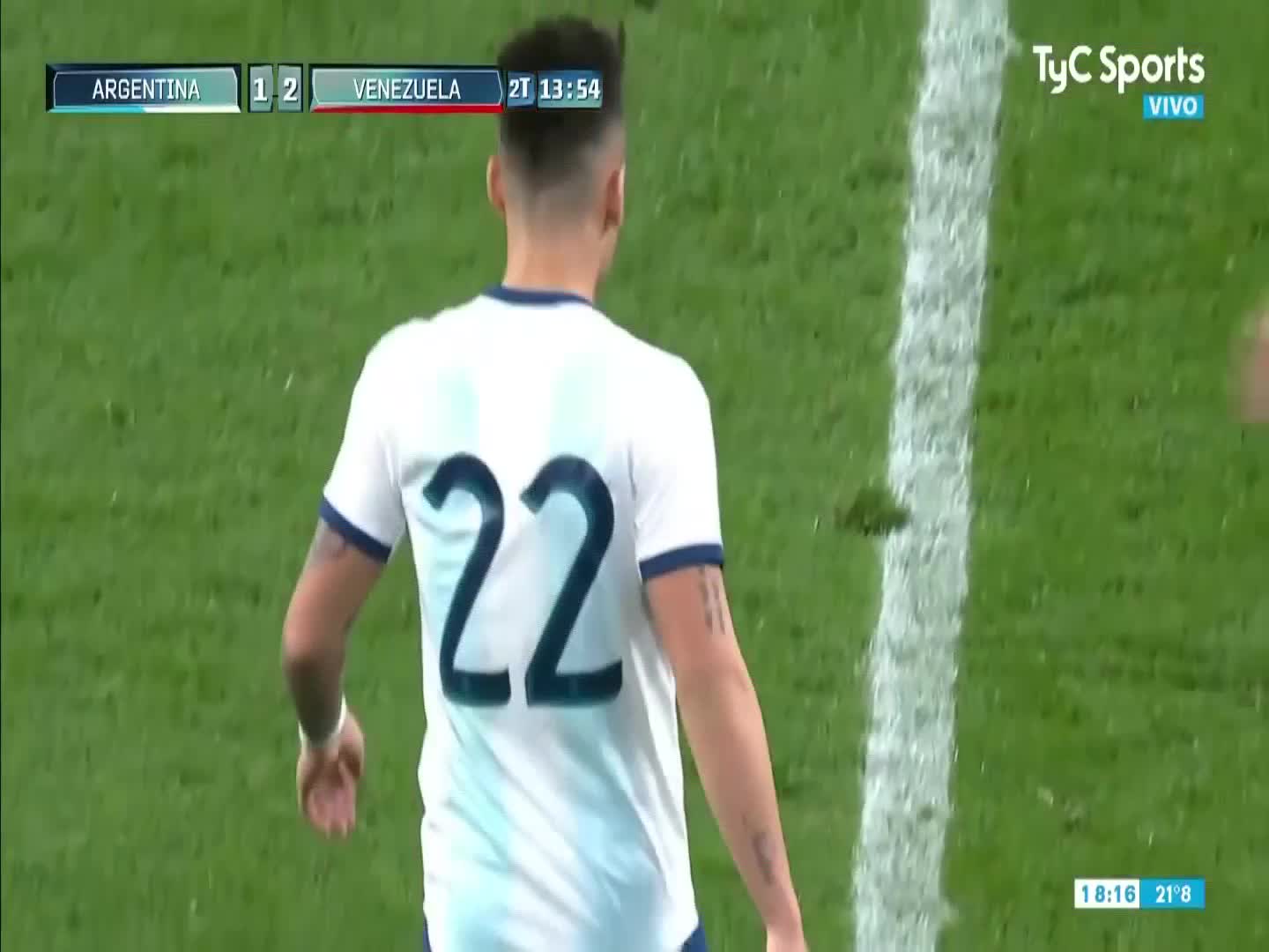 Lautaro Martínez descontó para Argentina