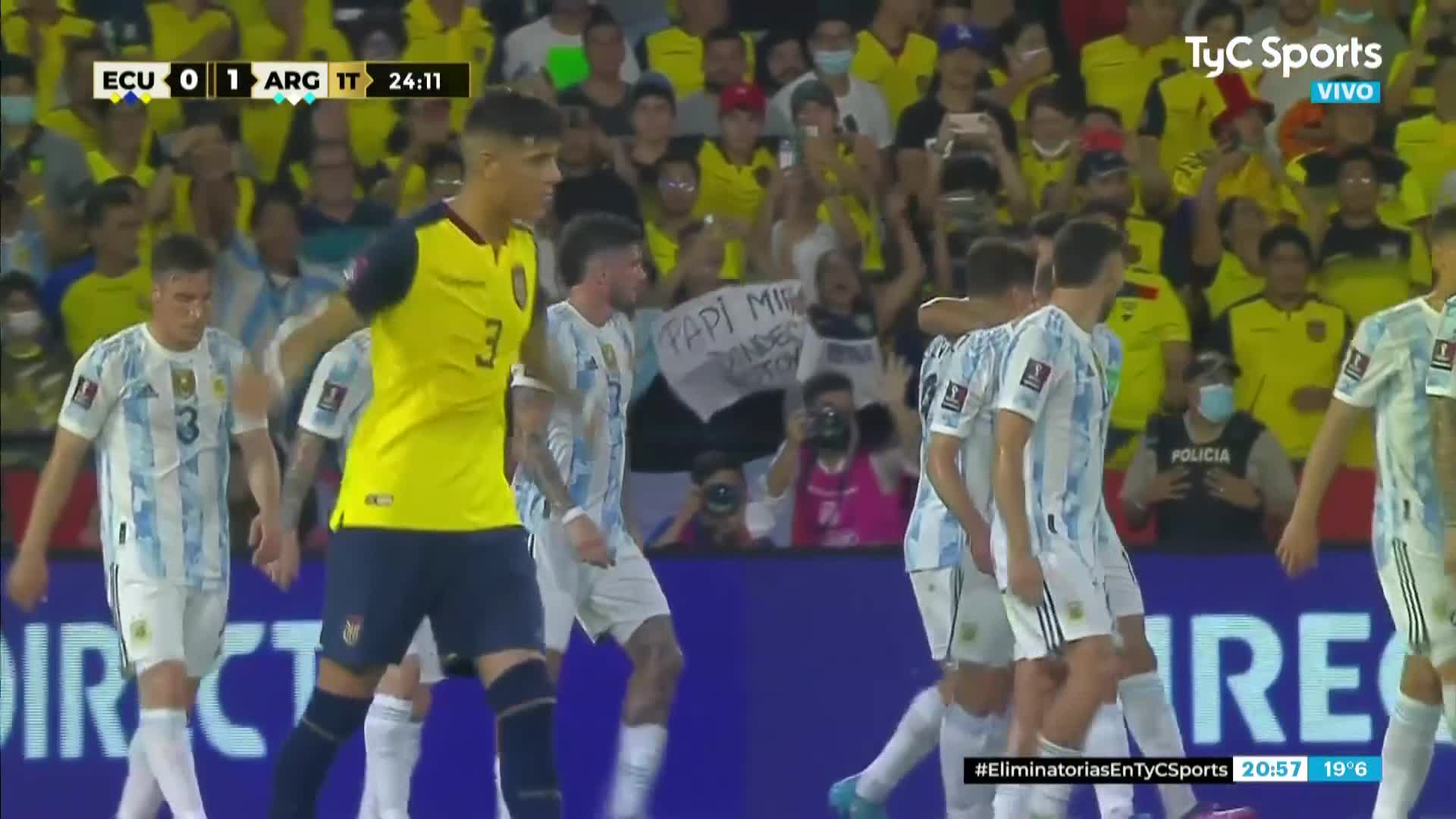 El cordobés Julián Álvarez puso el 1 a 0 de Argentina