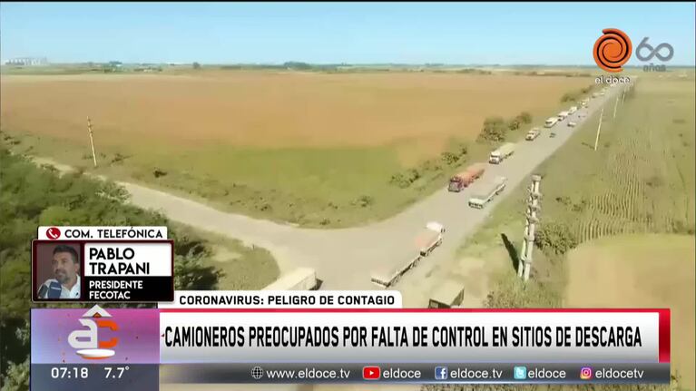 Camioneros preocupados: "Las empresas privadas no respetan protocolos"