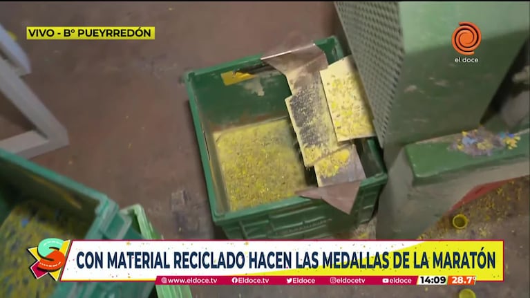 Maratón: así se fabrican las medallas con material reciclable