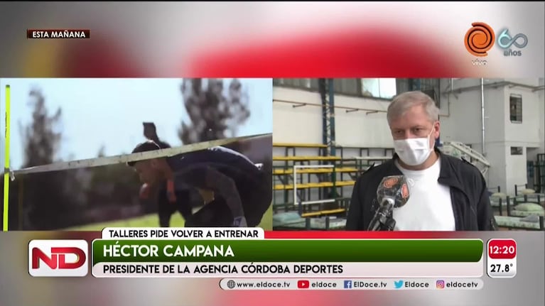 Héctor Campana y la vuelta a las prácticas: "No sé si es el momento"