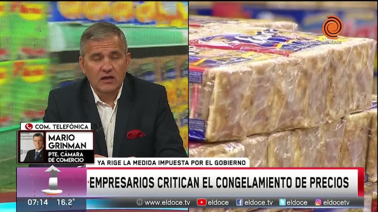 Empresarios critican el congelamiento de precios impuesto