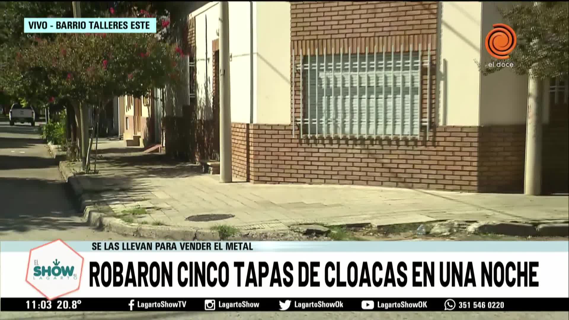 Roban tapas de cloacas en un barrio en Córdoba