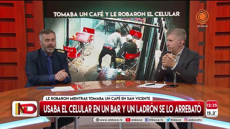 Barrio San Vicente: Tomaba un café y le arrebataron el celular