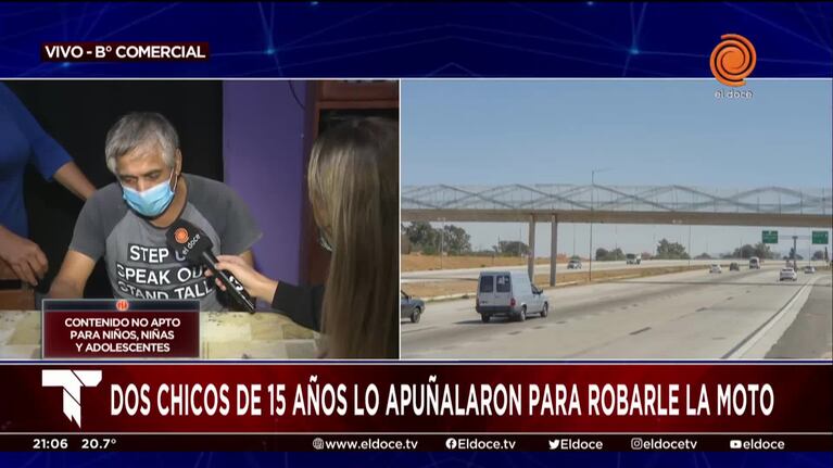 Lo apuñalaron dos menores para robarle la moto: "Nunca lo imaginé"