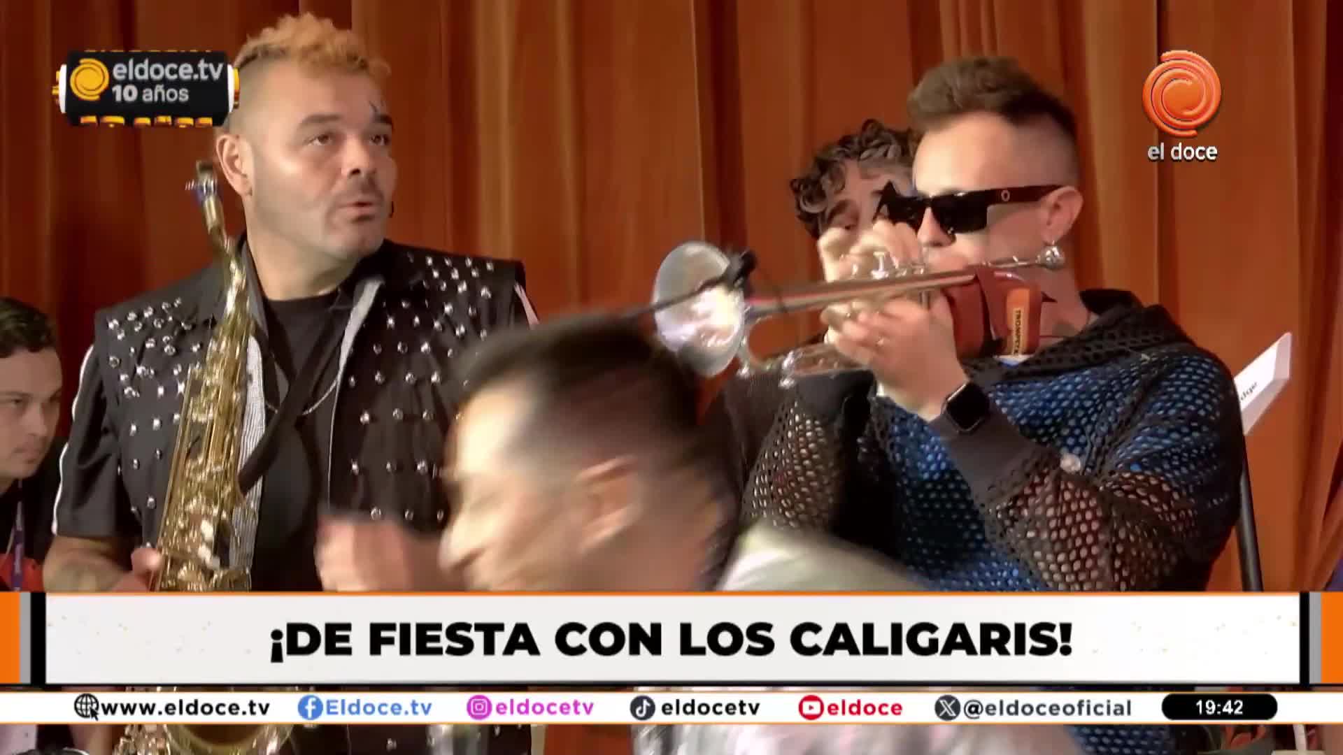 Los Caligaris la rompieron en el cierre de los 10 años de ElDoce.tv