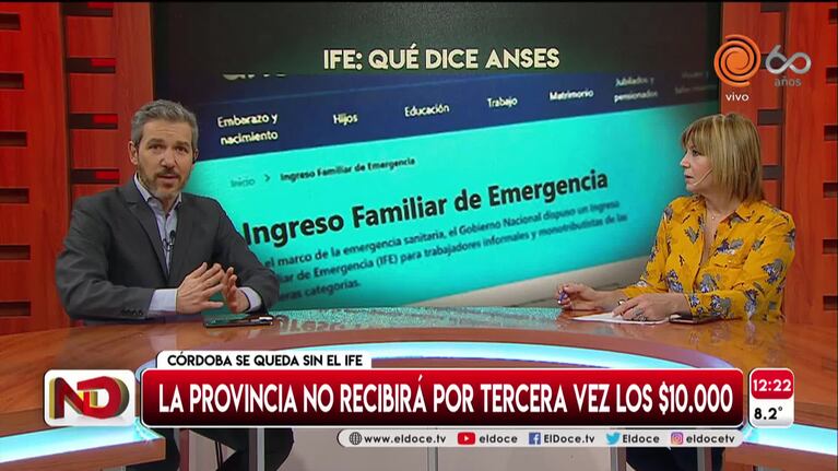 Córdoba sin IFE: qué dijo la titular de la ANSES